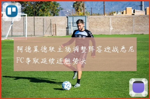阿德莱德联主场调整阵容迎战悉尼FC争取延续连胜势头